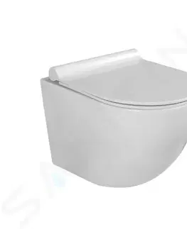 Záchody Kielle Gaia Závěsné kompaktní WC se sedátkem SoftClose, Rimless, bílá 30115001
