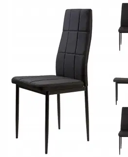Židle MODERNHOME Jídelní židle set 4 ks Sydney černé