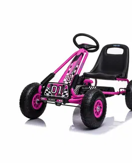 Dětská vozítka a příslušenství Baby Mix Dětská šlapací motokára Go-kart Razor, růžová