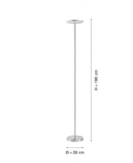 LED stojací lampy JUST LIGHT LEUCHTEN DIRECT LED stojací svítidlo, ocel, nastavitelné, kruhové 3000K LD 11729-55