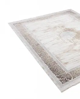 Moderní koberce Jemný krémový koberec s ornamenty Šířka: 120 cm | Délka: 170 cm