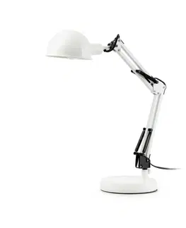 Stolní lampy do kanceláře FARO BAOBAB bílá kancelářská stolní lampa