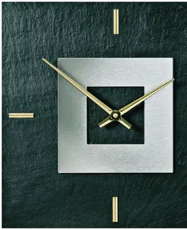 Hodiny AMS 9525 designové nástěnné břidlicové hodiny, 30 cm