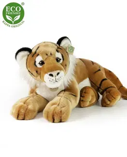 Plyšáci Rappa Plyšový tygr hnědý, 60 cm ECO-FRIENDLY