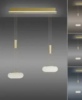 Chytré osvětlení PAUL NEUHAUS Q ETIENNE závěsné svítidlo Smart Home, mosaz, 2 ramenné ZigBee 2700-5000K