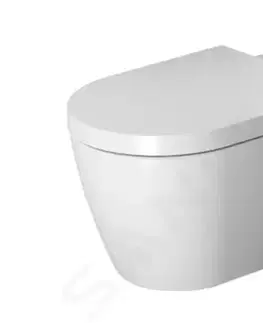 WC sedátka DURAVIT ME by Starck Závěsné WC, sedátko SoftClose, Rimless, alpská bílá 45290900A1