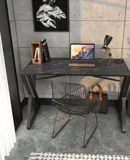Kancelářské a psací stoly Psací stůl GYZA černý