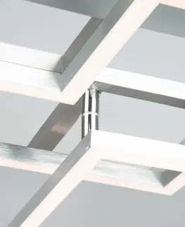 Stropní svítidla Briloner LED stropní světlo Frame step-dim chrom 76x37cm