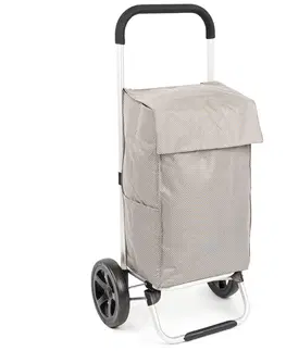 Nákupní tašky a košíky Aldotrade VIENA šedá nákupní vozík
