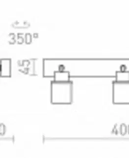 Moderní bodová svítidla RED - DESIGN RENDL RENDL LINN III přisazená opálové sklo/chrom 230V G9 LED 3x3W IP44 R13703