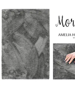 Koupelnové předložky Kusový koberec AmeliaHome Morko tmavě šedý, velikost 100x150