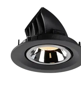 LED podhledová svítidla SLV BIG WHITE NUMINOS GIMBLE M zápustné stropní svítidlo černé/chrom 2700 K 40° 1005926