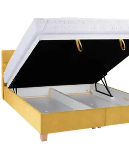 Čalouněné postele Čalouněná Postel Bellagio 160x200cm, Potah Hořčicový