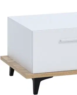 Konferenční stolky ArtCross Konferenční stolek BOX-03 Barva: craft tobaco / bílá / černá