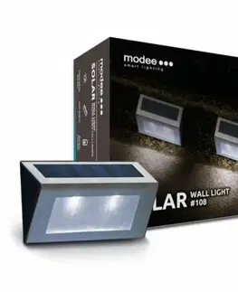 Zahradní lampy Modee LED solární nástěnné svítidlo ML-WS108, 2 ks