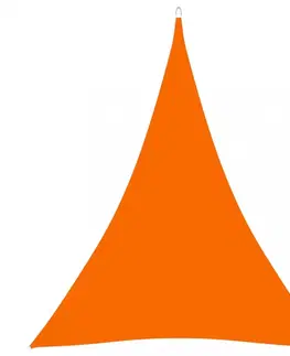 Stínící textilie Stínící plachta trojúhelníková 4 x 5 x 5 m oxfordská látka Dekorhome Oranžová