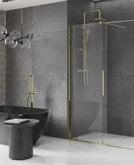 Sprchové kouty MEXEN/S Velar sprchový kout 140 x 70, transparent, zlatá 871-140-070-01-50