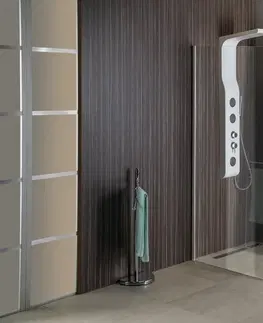 Sprchové zástěny AQUALINE WALK-IN zástěna jednodílná k instalaci na zeď, 1100x1900 sklo čiré WI111