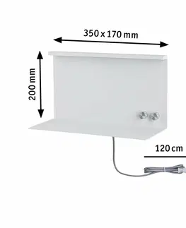 LED nástěnná svítidla PAULMANN LED nástěnné svítidlo Jarina USB C 3000K / 230V 4,5 / 1x1,6W stmívatelné bílá mat 967.72