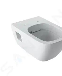 Záchody GEBERIT Selnova Square Závěsné WC, 540x350 mm, Rimfree, bílá 501.546.01.1