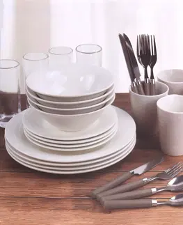 Sady nádobí 36dílná jídelní sada Simple, bílá