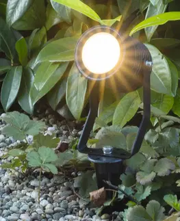 Zemní svítidlo s bodcem Heitronic LED zapichovací světlo Pasas otočné