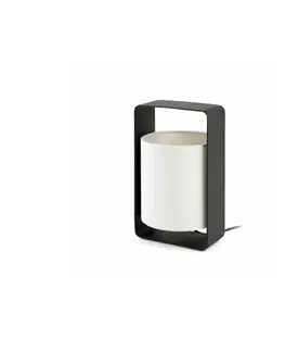 Designové stolní lampy FARO LULA S černá a béžová stolní lampa
