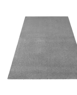 Chlupaté koberce Jednobarevný koberec šedé barvy Šířka: 160 cm | Délka: 220 cm