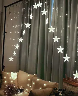 Vánoční řetězy a lamety MULTISTORE Vánoční světelný LED řetěz Stars 400 cm studená bílá