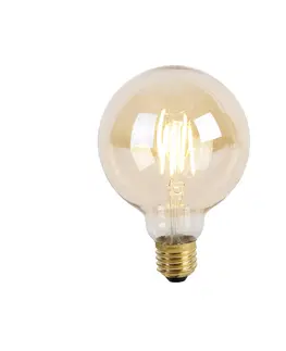 Zarovky E27 3-stupňová stmívatelná LED lampa G95 Goldline 5W 530 lm 2200K