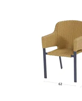 Zahradní židle a křesla Hartman Cairo zahradní jídelní židle - žlutá