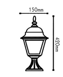 Stojací svítidla ACA Lighting Garden lantern venkovní stojací svítidlo HI6043W