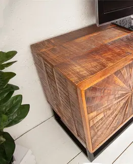 TV stolky LuxD Designový TV stolek Yadira 145 cm hnědé mango