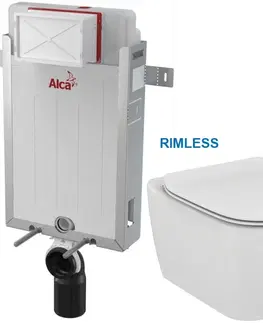 Kompletní WC sady ALCAPLAST WC Ideal Standard Tesi + sedátko RIMLESS AM115/1000 X TE2