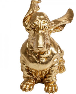 Sošky psů KARE Design Soška Pes Coiffed - zlatá 52cm