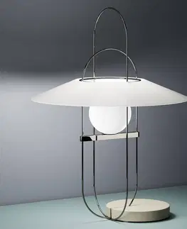 Stolní lampy Fontana Arte Fontana Arte Setareh - stolní lampa LED chrom-bílá