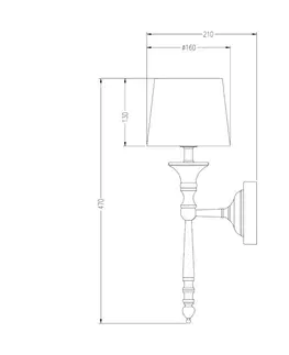 Klasická nástěnná svítidla ZUMALINE Nástěnné svítidlo CLOE RLB94875-1