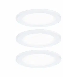 Zapuštěná nábytková svítidla PAULMANN LED vestavná nábytková svítidla 3ks sada kruhové 65mm 3x2,5W 230/12V 4000K bílá