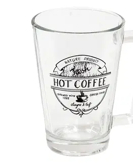 Hrnky a šálky Skleněný hrnek Hot Coffee - 11*8*12 cm / 250 ml Clayre & Eef 6GL4253