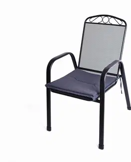 Záhradné sedáky Poduška na zahradní židli ARTOS Rojaplast Tmavě šedá
