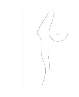 Ženy Plakát minimalistická silueta ženského těla