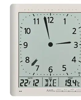 Hodiny AMS 5898 digitální nástěnné i stolní hodiny, 21 x 24 cm