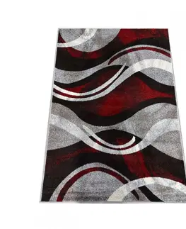 Moderní koberce Originální koberec s abstraktním vzorem v červenošedé barvě Šířka: 200 cm | Délka: 290 cm
