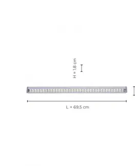 Přisazená nábytková svítidla PAUL NEUHAUS LED skříňkové svítidlo, hliník, lineární 3000K PN 1122-95