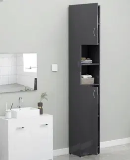 Koupelnové skříňky Koupelnová skříňka vysoká Dekorhome Černá