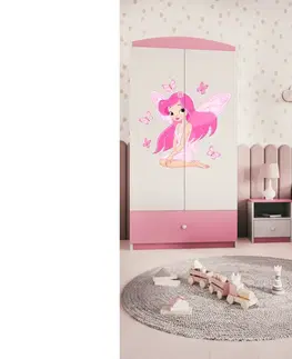 Dětský nábytek Kocot kids Dětská skříň Babydreams 90 cm víla s motýlky růžová