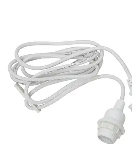 Závěsná světla s konektorem STAR TRADING Patice E27 s kabelem Ute, 2,5 m, bílá