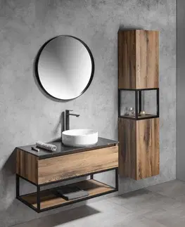 Koupelnový nábytek SAPHO SKARA umyvadlová skříňka 100x50x45cm, černá mat/dub collingwood CG009-1919