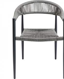 Židle s područkami KARE Design Jídelní židle s područkami Cala Pi Grey