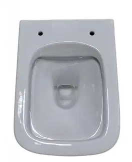 WC sedátka DEANTE Podomítkový rám, pro závěsné WC mísy + SLIM tlačítko bílé + WC INVENA PAROS  + SEDÁTKO CST_WC01 A51P RO1